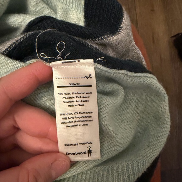 Smartwool Shadow Pine Pocket Sweater Frosty Green Heather Women’s Size Medium - Picture 5 of 8